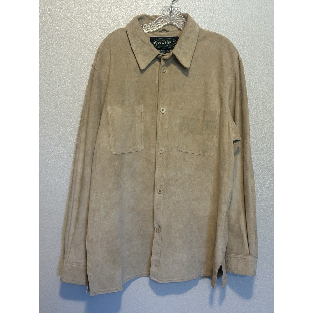 OVERLAND Outfitters Men's Goat Suede Leather Utility Shirt Jacket Shacket XL